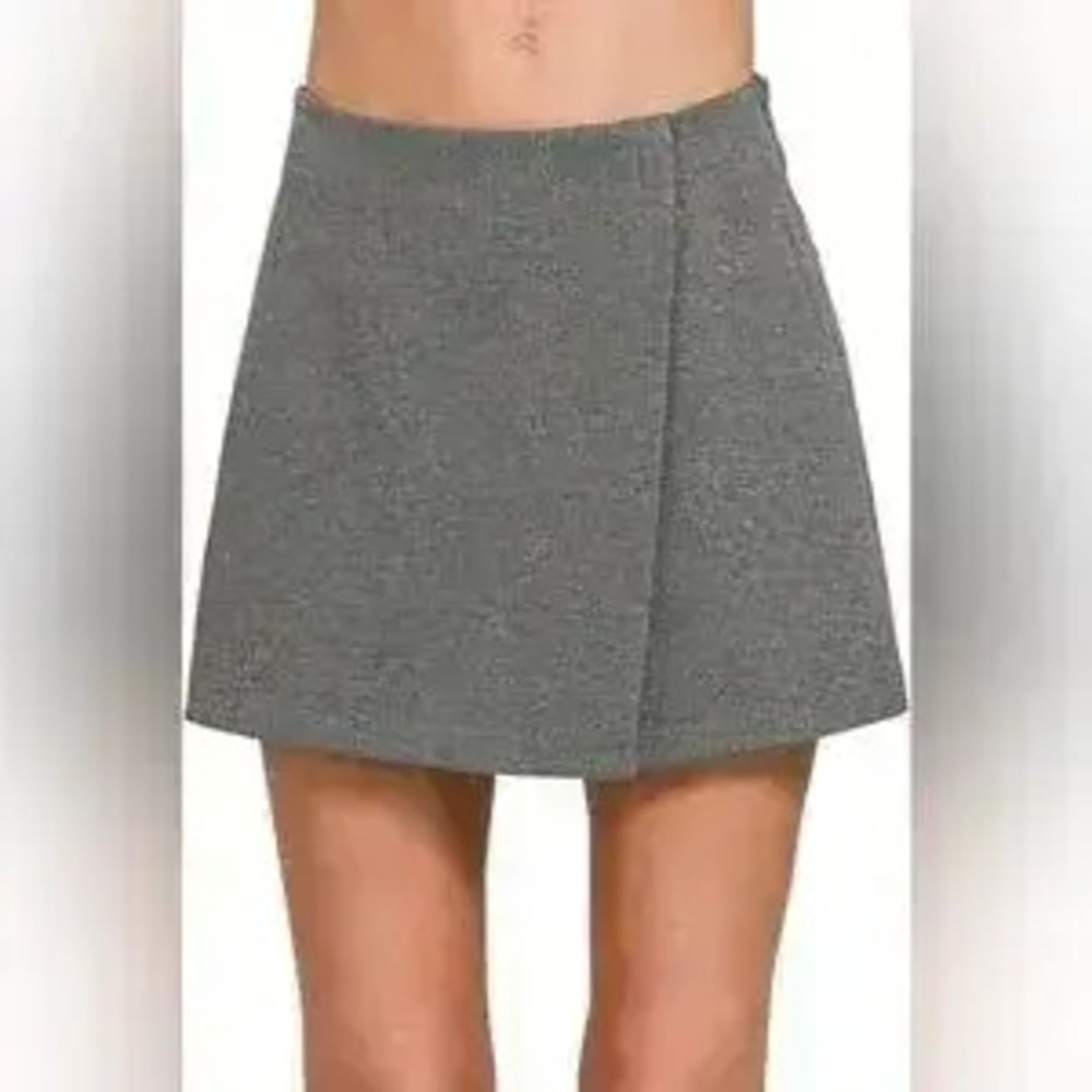 Zenana Wrap Front Skort - Picture 2 of 4